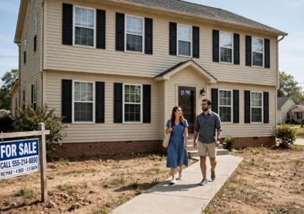 For sale sign outside a home representing rising 30-year mortgage rates for U.S. homebuyers