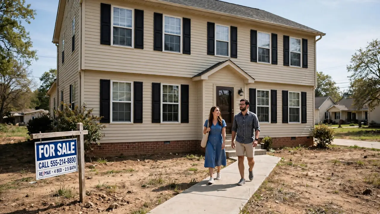 For sale sign outside a home representing rising 30-year mortgage rates for U.S. homebuyers