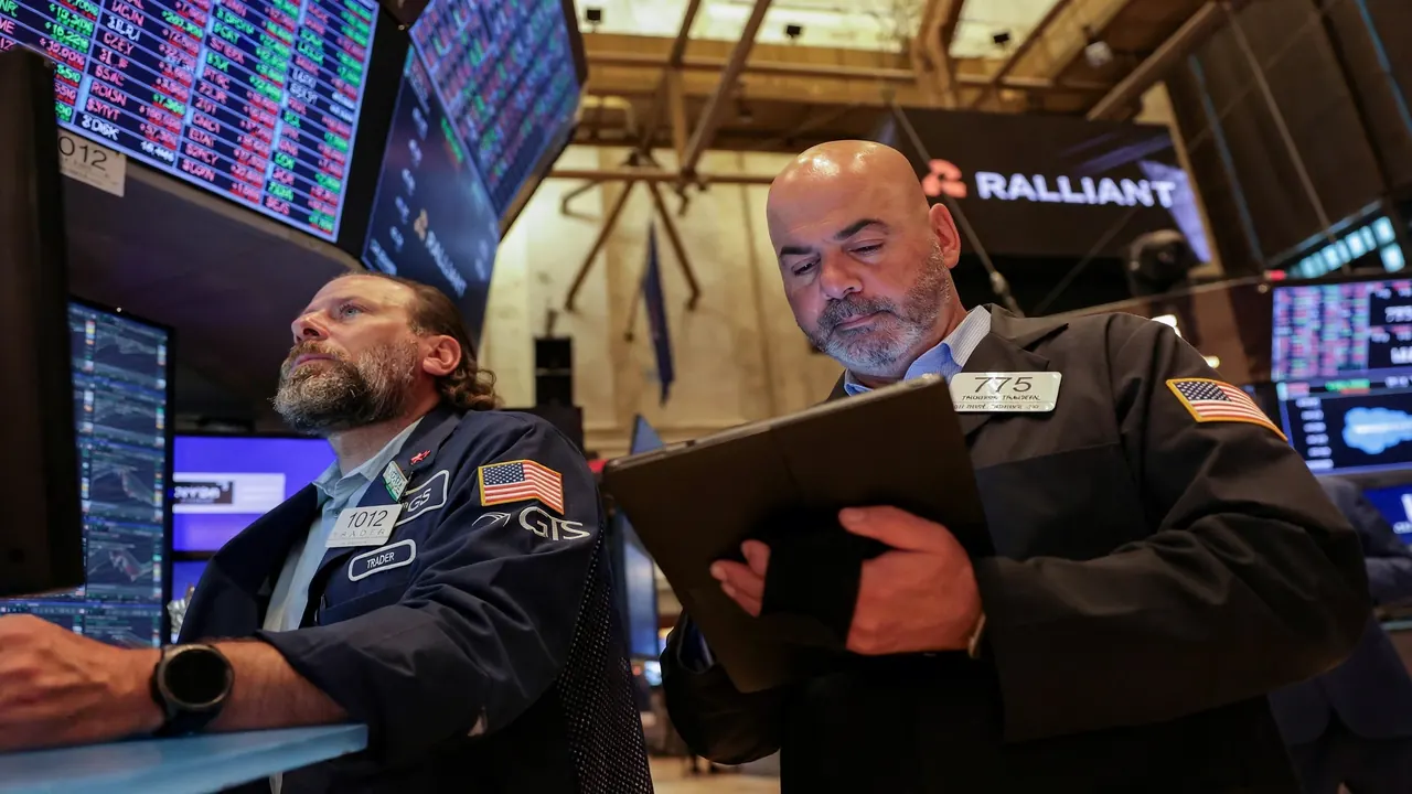 An investor checking stock portfolio updates and bond fund yields on a trading mobile application