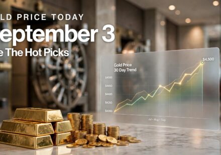 Gold price today September 3, 2026 near $4,500 as Fed rate hike bets fall and Iran tensions lift oil prices