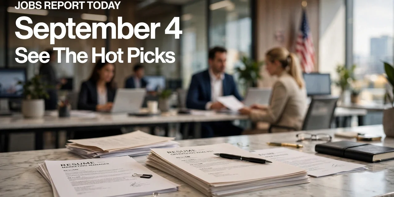 Jobs Report Today September 4 2026 payrolls unemployment wages and Federal Reserve outlook