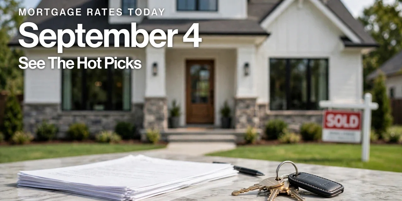 Mortgage rates today September 4 2026 with 30-year rate near 6.71% before jobs report