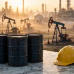 Oil pump and crude barrels representing Brent and WTI oil prices above $100 on September 19, 2026