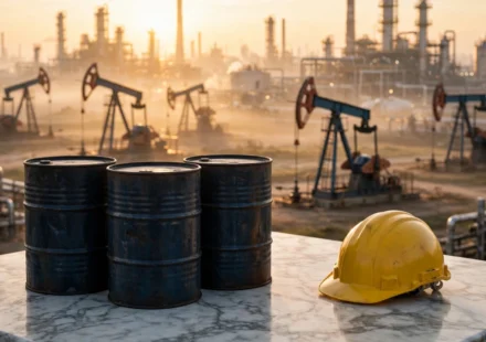 Oil pump and crude barrels representing Brent and WTI oil prices above $100 on September 19, 2026