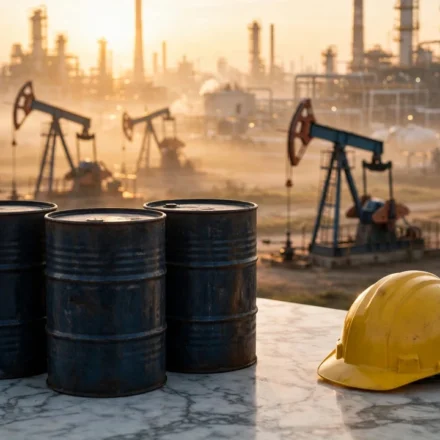 Oil pump and crude barrels representing Brent and WTI oil prices above $100 on September 19, 2026
