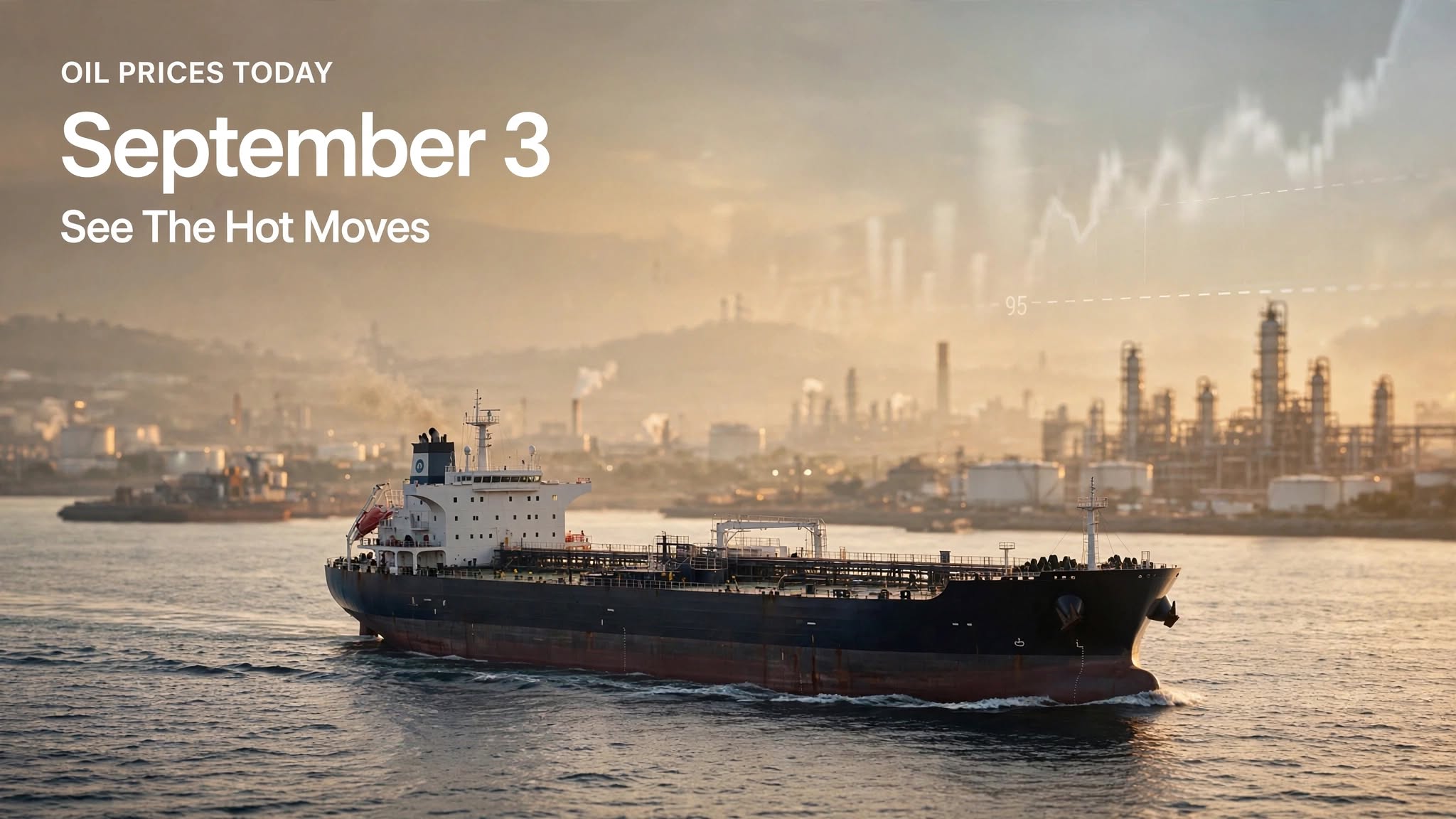 Oil prices today September 3, 2026 with Brent crude near $95 as Iran war disrupts Strait of Hormuz shipping