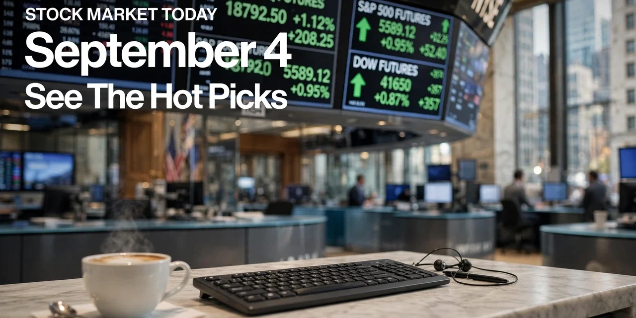 Stock Market Today September 4 2026 with S&P 500, Nasdaq and Dow futures ahead of the U.S. jobs report